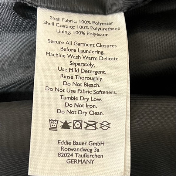 Eddie Bauer Weatheredge Rain Jacket Mens 2XL Green Hooded Zip Pockets - Picture 10 of 13